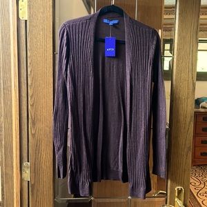 Apt. 9 brown (chocolate) cardigan sweater in Medium.